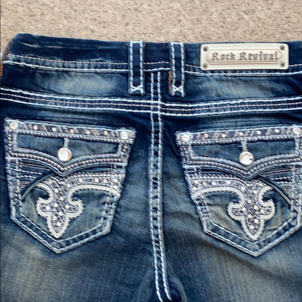 ROCK REVIVAL Glade Easy Boot jean, size 28.